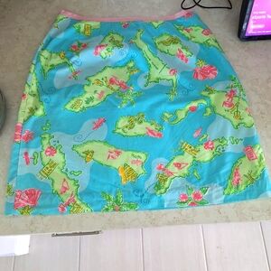Lilly Pullitzer 2002(?) Size 6 Cotton Skirt Fully Lined